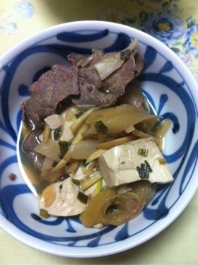 ねぎたっぷり肉豆腐