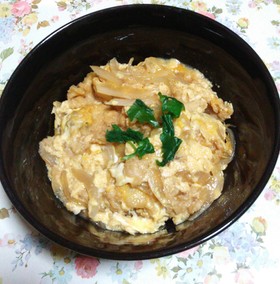 揚げ玉卵丼