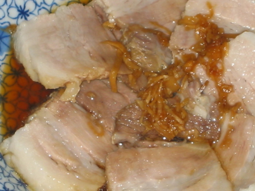 茹で豚のノンオイル蜂蜜ダレの画像