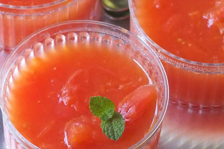 ひんやり トマトゼリー レシピ 作り方 By Emyo クックパッド 簡単おいしいみんなのレシピが376万品