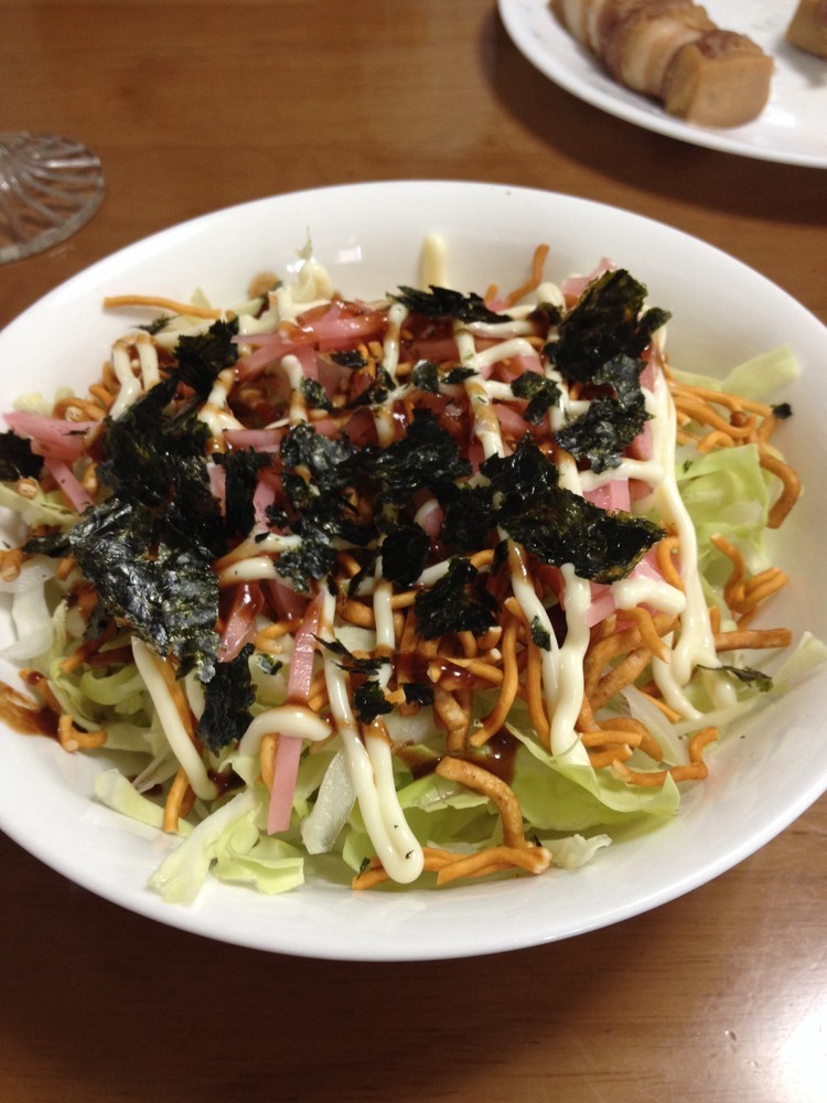 簡単〜❗️もんじゃ焼き風サラダの画像