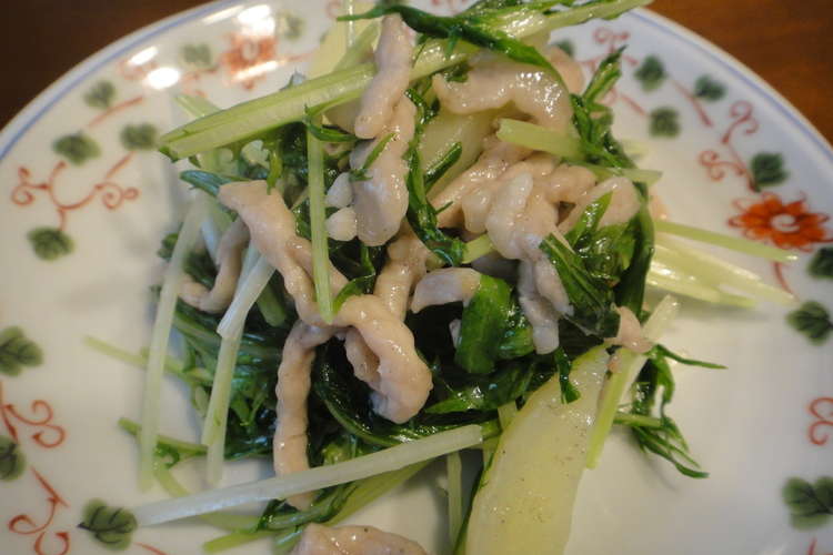 水菜と豚肉の炒め物 レシピ 作り方 By Ku Tan クックパッド 簡単おいしいみんなのレシピが355万品