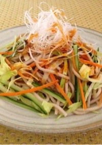 そばサラダ☆ピリ辛サラダ蕎麦