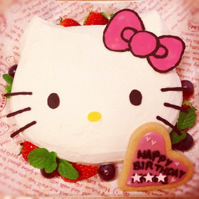 初めてでも簡単!キティちゃん ケーキ♡
