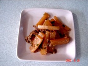 豚肉と大根の味噌炒め