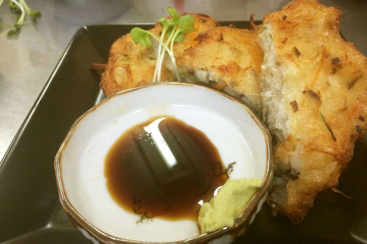 鯛すり身のさつま揚げ わさび醤油仕立て レシピ 作り方 By Kaza00 クックパッド