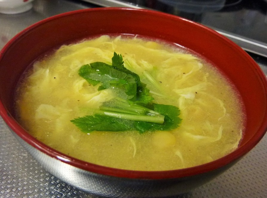 ふわふわ卵の中華コーンスープの画像