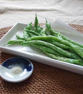 素揚げいんげん豆!