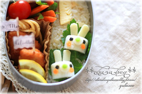 キャラ弁☆簡単☆ちくわでうさぎ