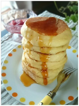 HM豆腐YGの☆簡単ふわふわホットケーキ