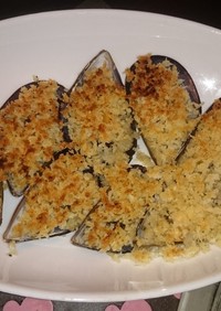 ムール貝のパン粉焼き