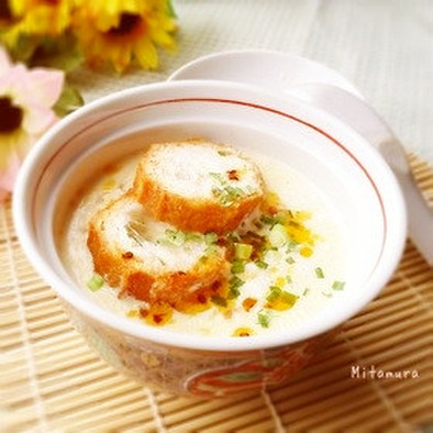 台湾料理～鹹豆漿（塩豆乳）の写真