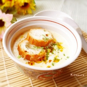 台湾料理～鹹豆漿（塩豆乳）の画像