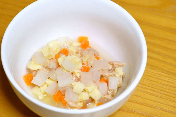 離乳食 中期 大根と高野豆腐の煮物 レシピ 作り方 By つちかな クックパッド 簡単おいしいみんなのレシピが360万品