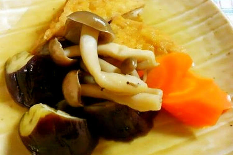 ナスと厚揚げ シメジの煮物 レシピ 作り方 By Sp クックパッド