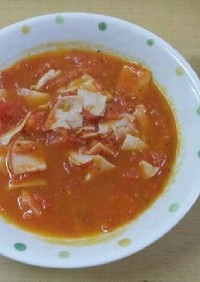 簡単濃厚　トマトとハムのスープ
