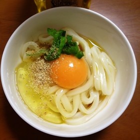 うどんのオリーブオイルがけ