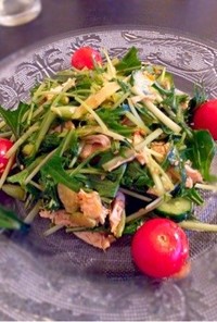 ミョウガと水菜のピリ辛サラダ
