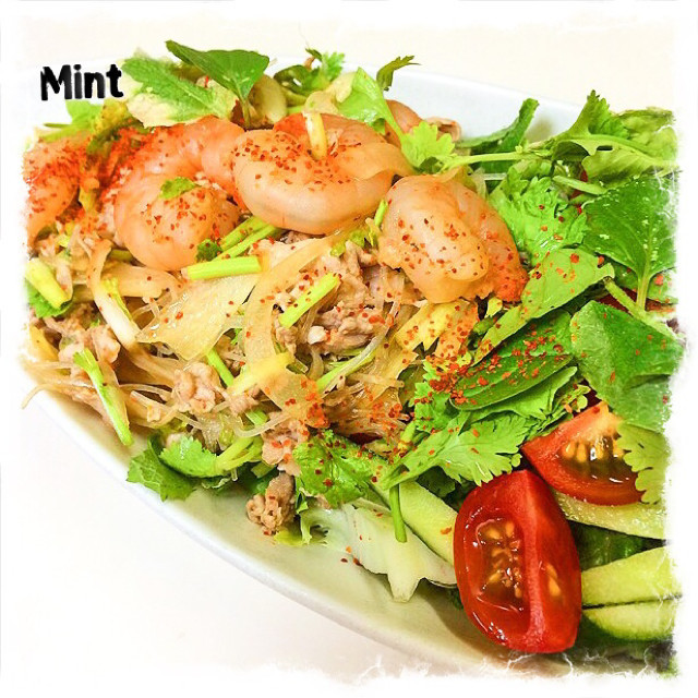 栽培ミントで☆ミントのベトナム風サラダの画像