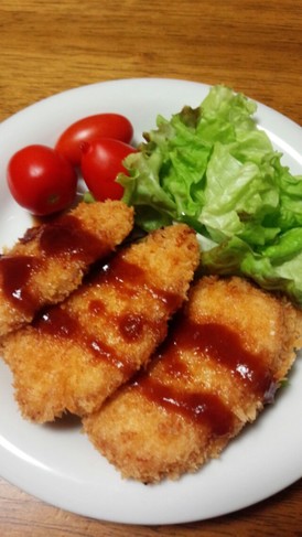 簡単・失敗無し♪鶏肉の胸肉でチキンカツ