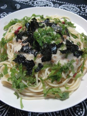 とろろ納豆の和風冷製スパゲッティ