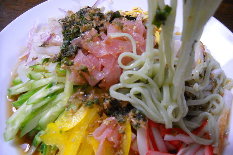 冷やしうどん お好み具材をトッピング レシピ 作り方 By Fuchandesu クックパッド