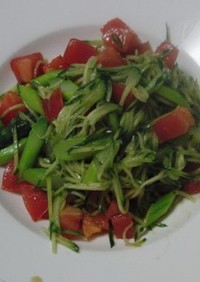 アスパラ・きゅうり・トマトサラダ
