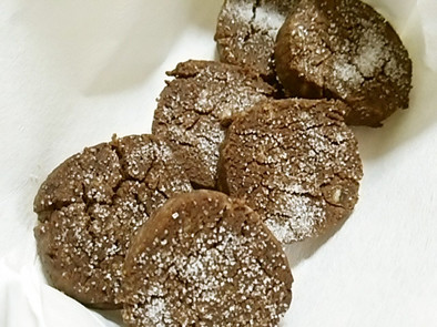 ビニール袋で簡単♡サクサクココアクッキーの写真