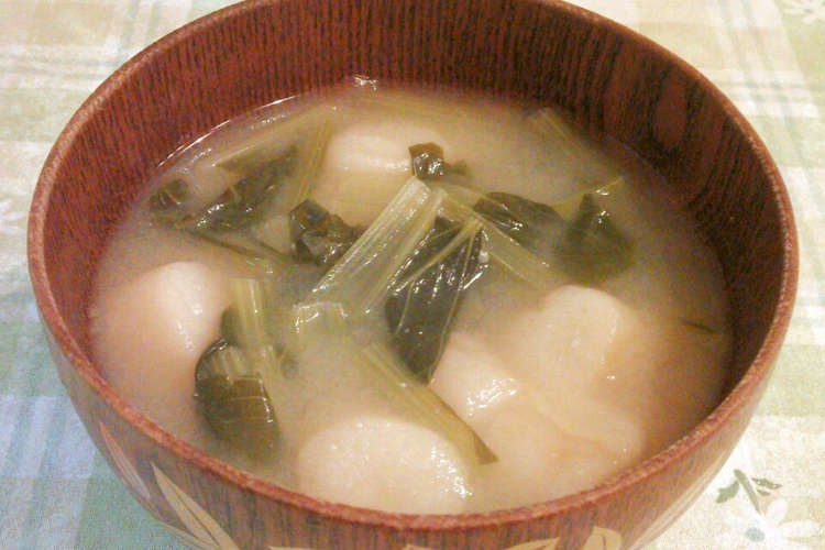 小松菜とお麩の味噌汁 レシピ 作り方 By オレンジリング クックパッド