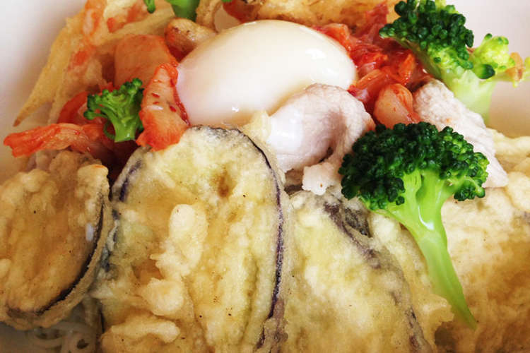 天ぷらと温泉卵で ぶっかけそうめん レシピ 作り方 By あーちゃんねーちゃん クックパッド 簡単おいしいみんなのレシピが360万品