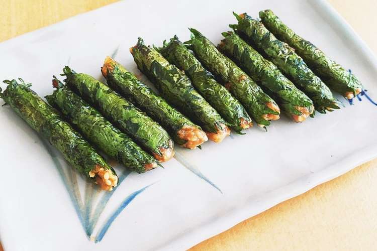 常備菜 おつまみ お弁当に 紫蘇巻き レシピ 作り方 By Pimomo クックパッド 簡単おいしいみんなのレシピが374万品