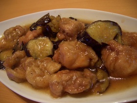 とり☆なすさっぱり揚げ煮