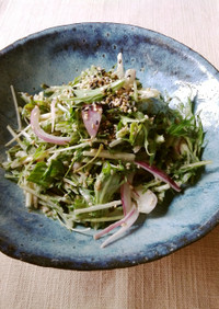 海苔の佃煮ｄｅ水菜の海苔わさマヨサラダ