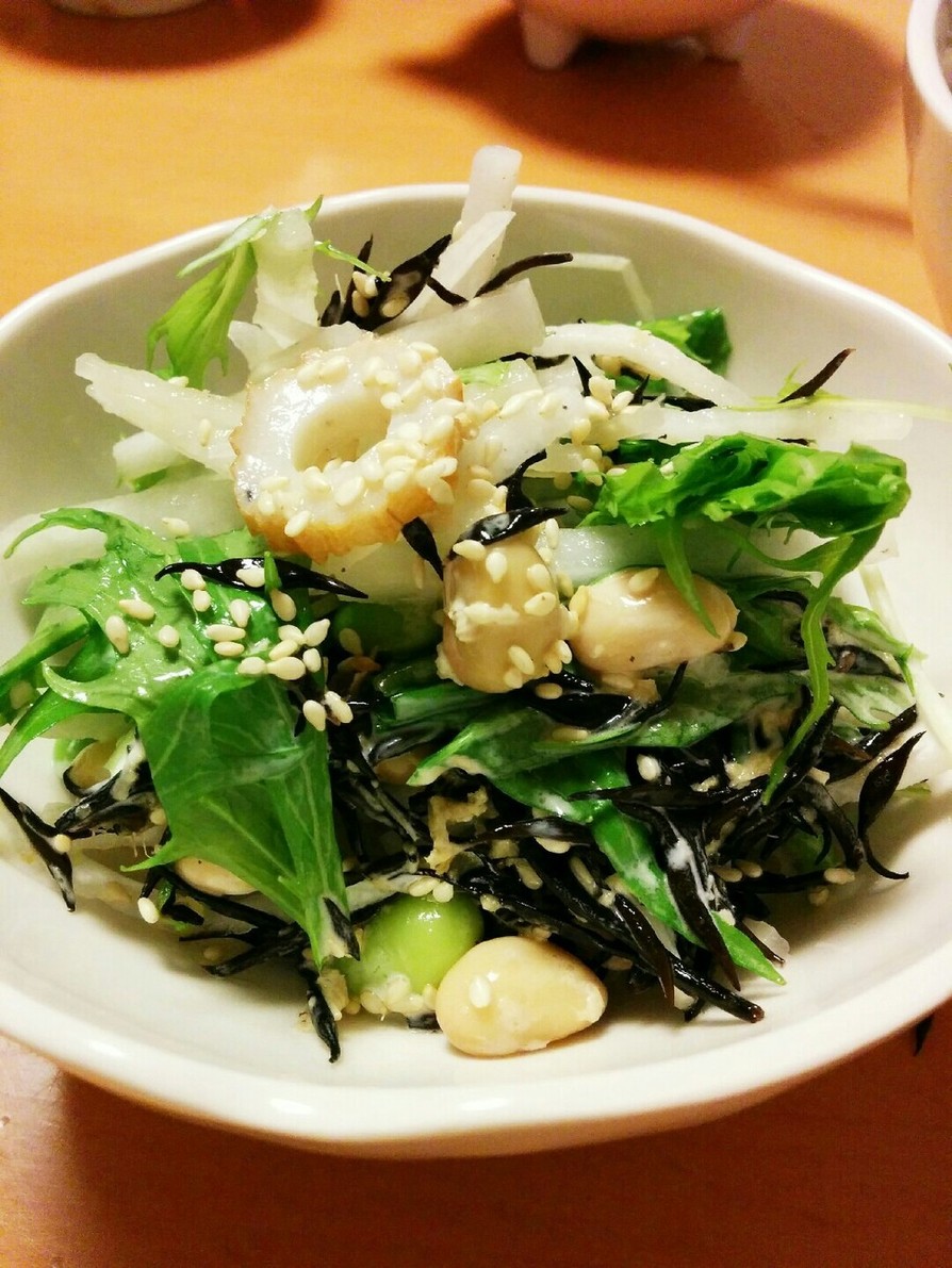 お豆とひじきの和風サラダの画像