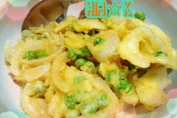 春の味 えんどう豆と新たまねぎの天丼 レシピ 作り方 By Him ｋ クックパッド 簡単おいしいみんなのレシピが356万品