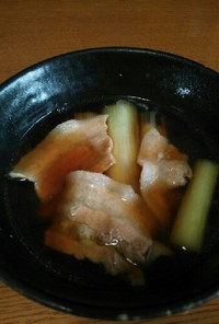 うどんや素麺に❤簡単豚バラネギ温かつけ汁