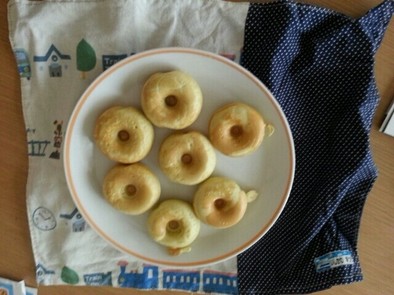 コストコバターパンケーキmix焼ドーナツの写真