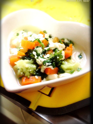離乳食中期 ~野菜の豆腐和えの写真