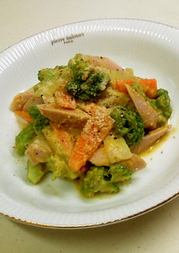 彩り野菜コーンクリームドレッシングサラダ