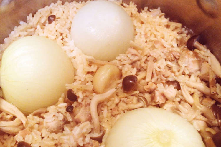 圧力鍋で 新玉ねぎと鶏肉の炊き込みご飯 レシピ 作り方 By タウンビギナー クックパッド 簡単おいしいみんなのレシピが355万品