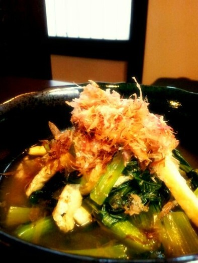 京都先斗町のママ直伝　小松菜の煮浸しの写真