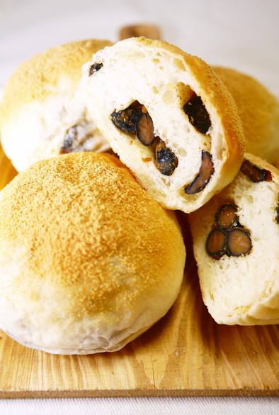 【お家で菓子パン作り】黒豆きなこパンの写真