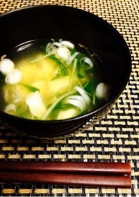 【10分】黄金比で♪水菜と豆腐のお吸物