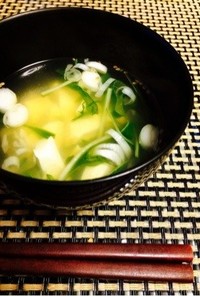 【10分】黄金比で♪水菜と豆腐のお吸物