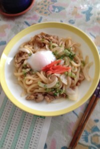 豚バラしょが焼きうどんが簡単に出来ました