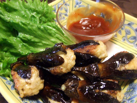 ピリ辛!小ナス鶏団子