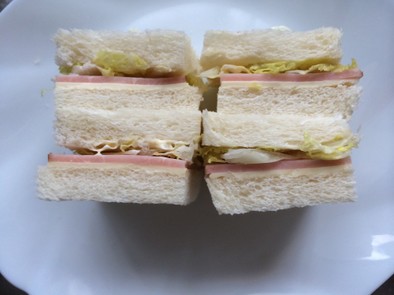 サンドイッチ♪（ハム・チーズ）の写真