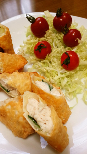 鶏ささみの春巻き