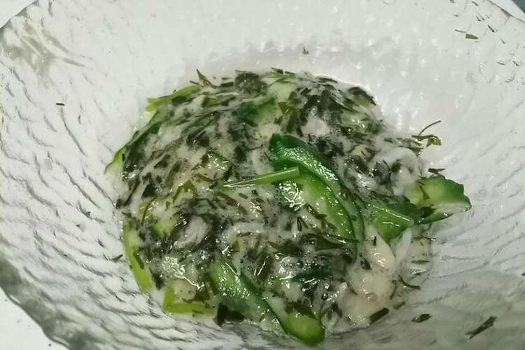 トロロとアカモクとミツバのワサビ風味 レシピ 作り方 By Cb クックパッド 簡単おいしいみんなのレシピが359万品