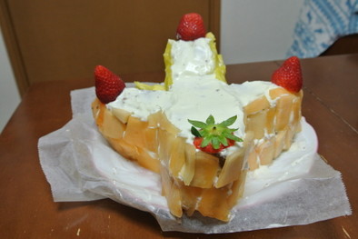 デコ☆飛行機ケーキの写真